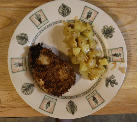 Crispy Dijon Chicken with Parmesan Roasted Potatoes