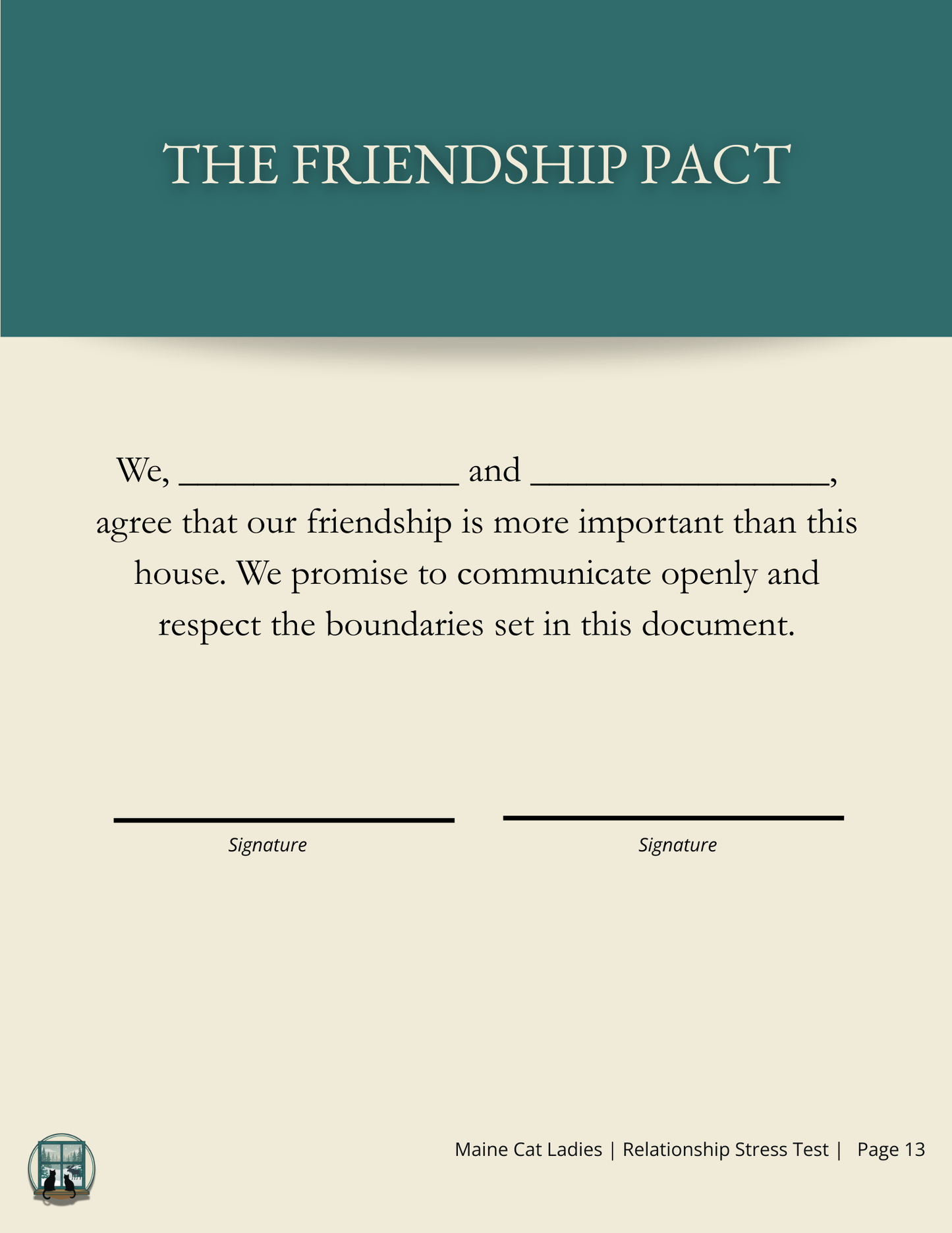 Co-Living Compatibility Stress Test [DIGITAL DOWNLOAD]